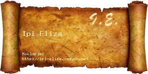 Ipi Eliza névjegykártya
